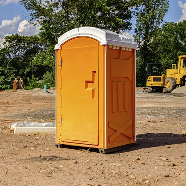 how often are the porta potties cleaned and serviced during a rental period in Gramercy LA